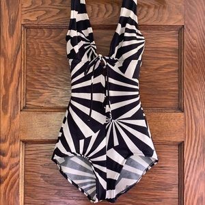 Jantzen Size 8 Op Art Swimsuit